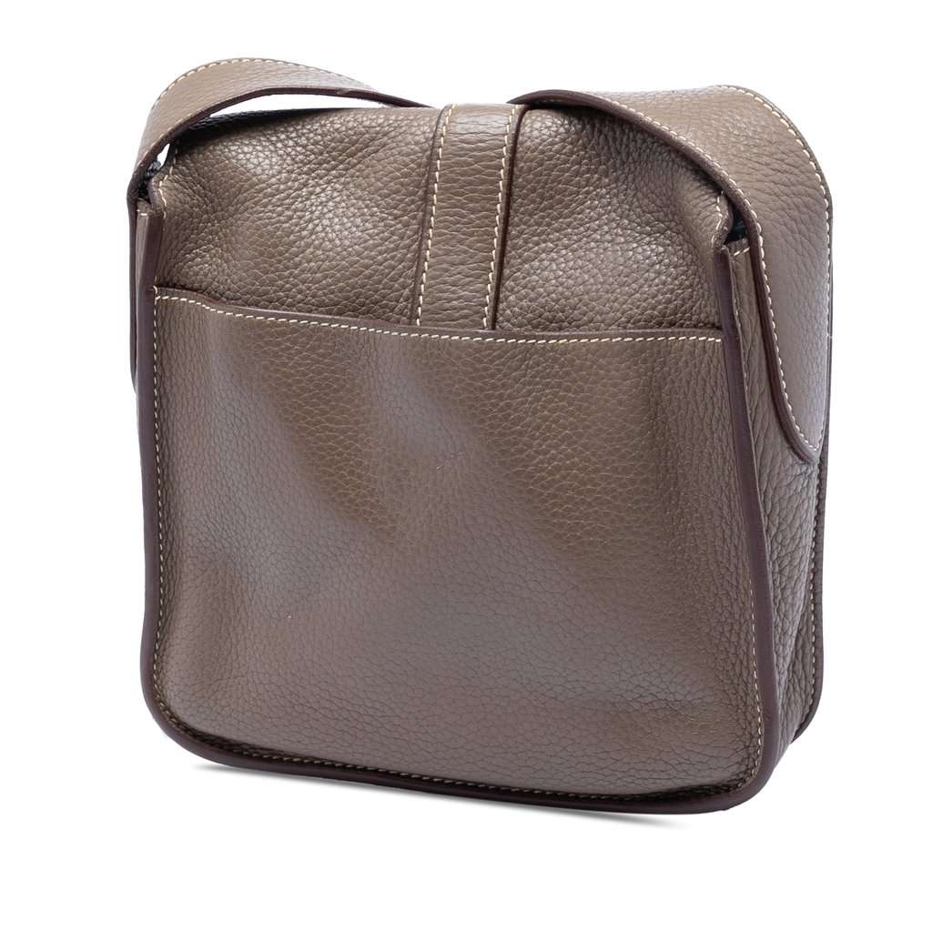 Hermès Clemence Steve Pochette Brown Leather Very good condition - Back View