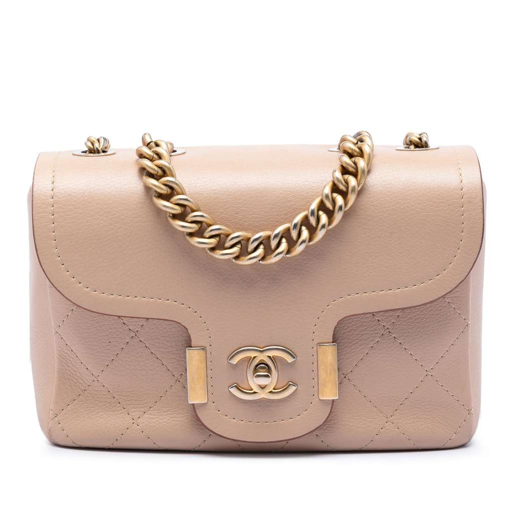 Chanel Paris-Greece Calfskin Archi Chic Flap Beige Leather Very good condition - Front View