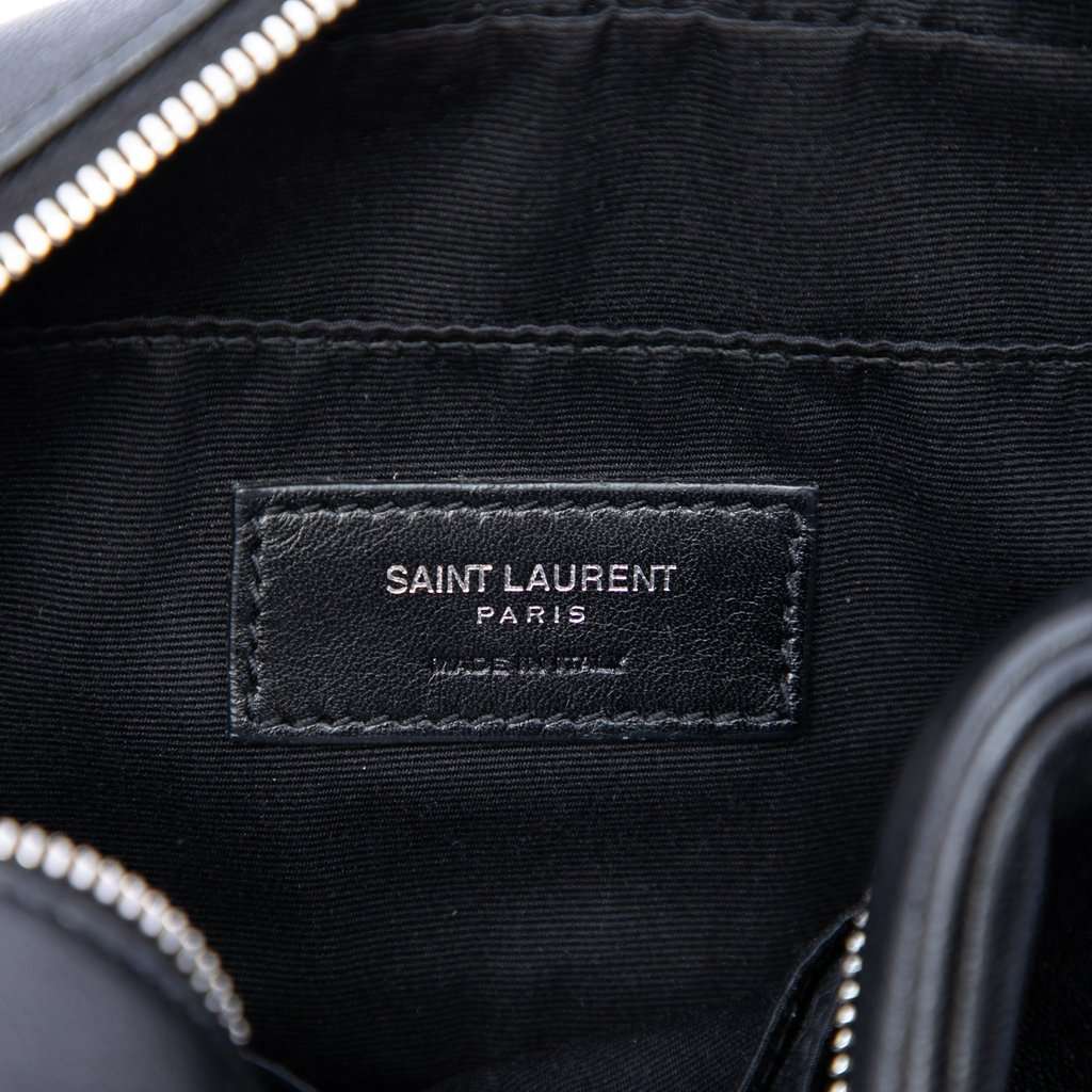 Saint Laurent Lambskin Monogram Lou Tassel Belt Bag Black Leather Very good condition - Box View