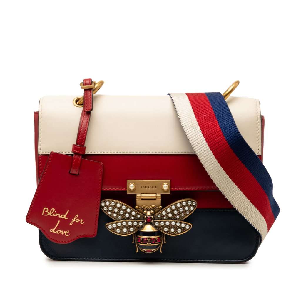 Gucci Medium Calfskin Queen Margaret Flap Shoulder Bag Red Leather Very good condition - Front View