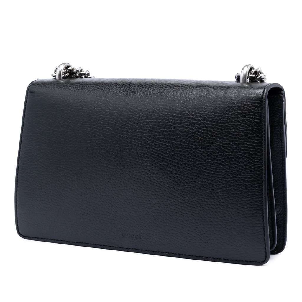 Gucci Medium Calfskin Dionysus Shoulder Bag Black Leather Very good condition - Back View