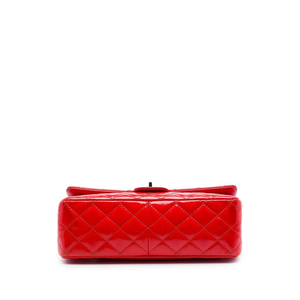 Chanel Quilted Crinkled Patent Reissue 2.55 Double Flap 226 Red Leather Very good condition - Inside View