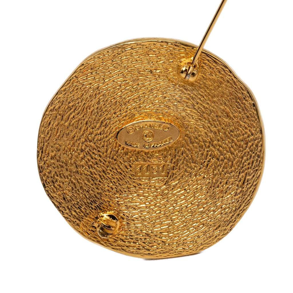 Chanel Gold Plated 31 Rue Cambon Medallion Pin Brooch Gold Metal Very good - Inside View