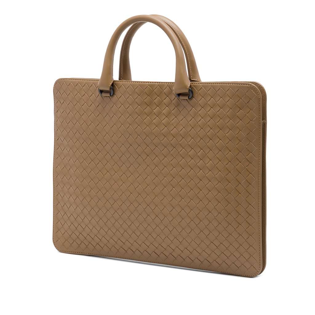 Bottega Veneta Nappa Intrecciato Club Briefcase Brown Leather Very good condition - Back View