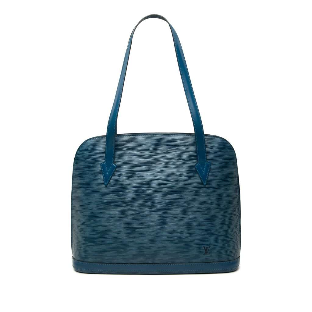 Louis Vuitton Epi Lussac Blue Leather Good - Front View