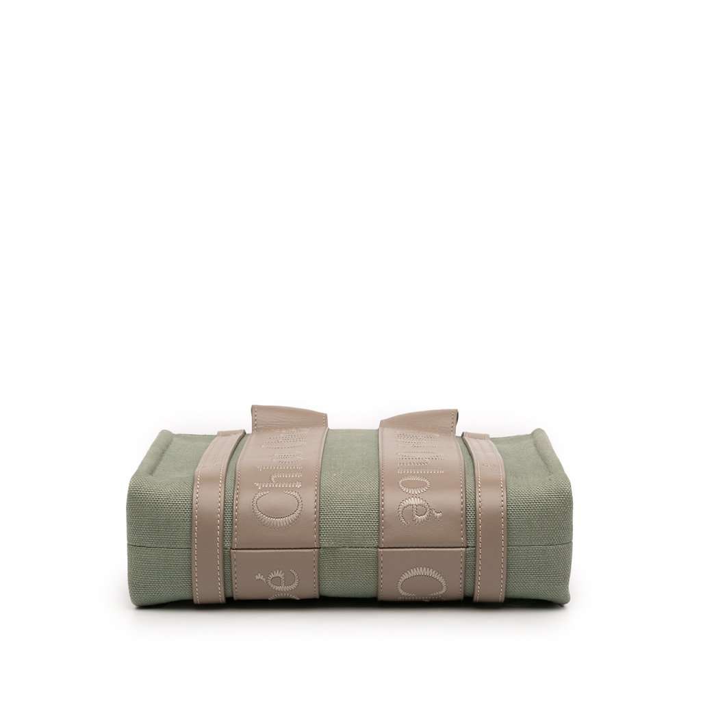 Chloé Small Canvas Woody Tote Green Very good condition - Inside View
