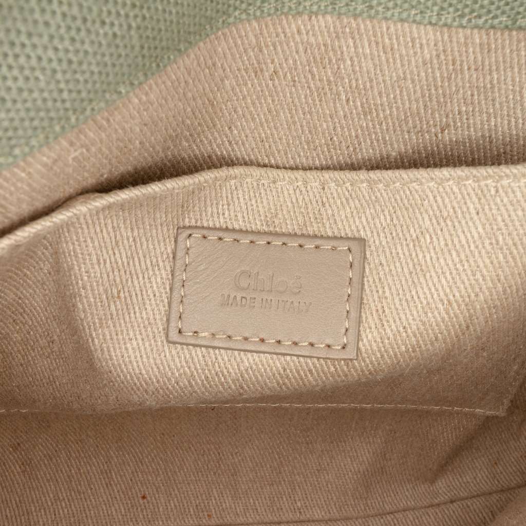 Chloé Small Canvas Woody Tote Green Very good condition - Box View