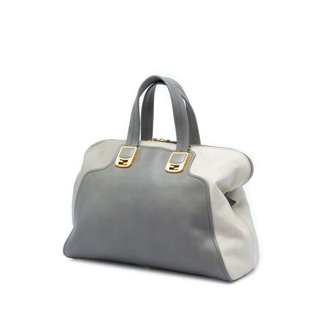 Fendi Large Leather Colorblock Chameleon Satchel MultiColor Leather Very good - Back View