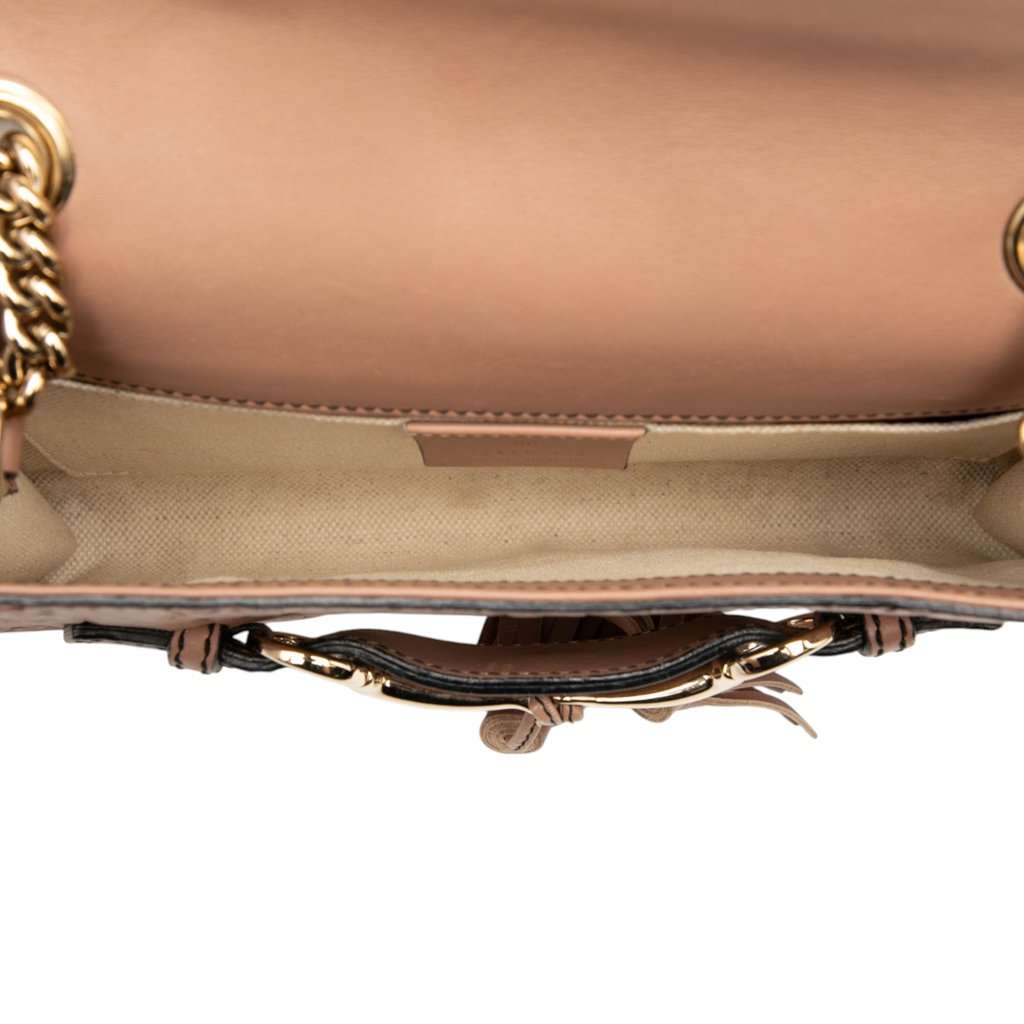 Gucci Small Guccissima Emily Crossbody Beige Leather Very good - Model View