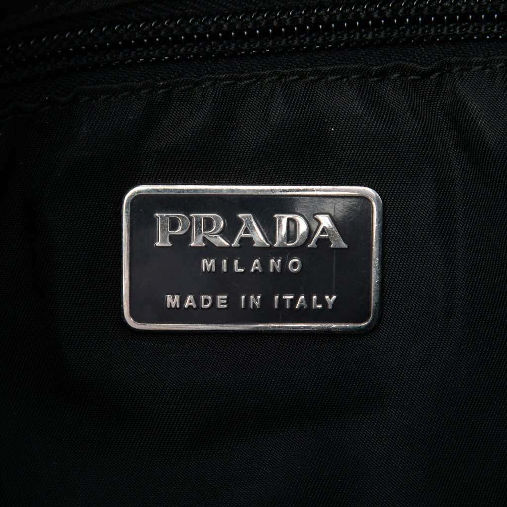 Prada Tessuto Acrylic Handle Bag Black Very good condition - Box View