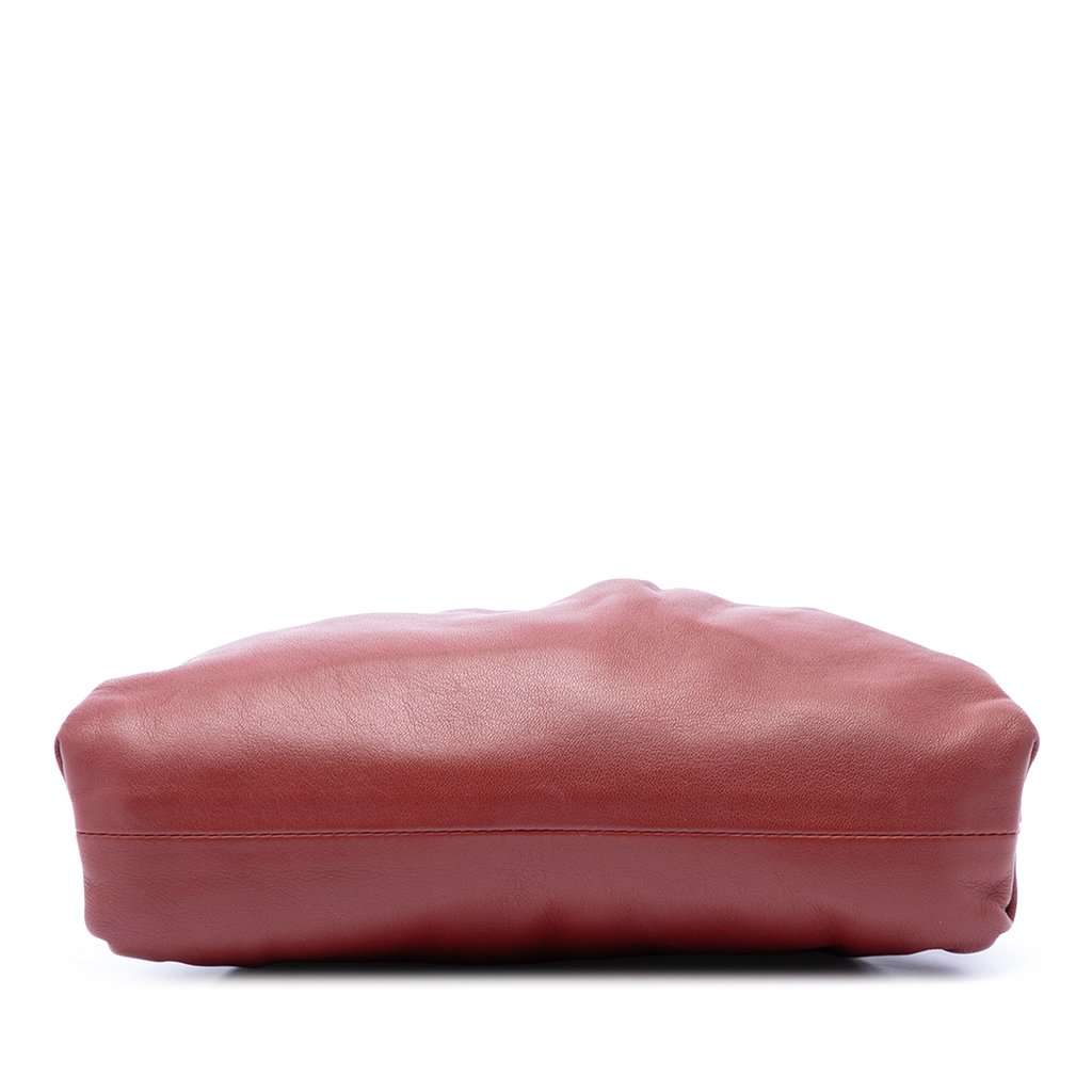 Bottega Veneta Lambskin The Mini Pouch Crossbody Red Leather Very good condition - Inside View