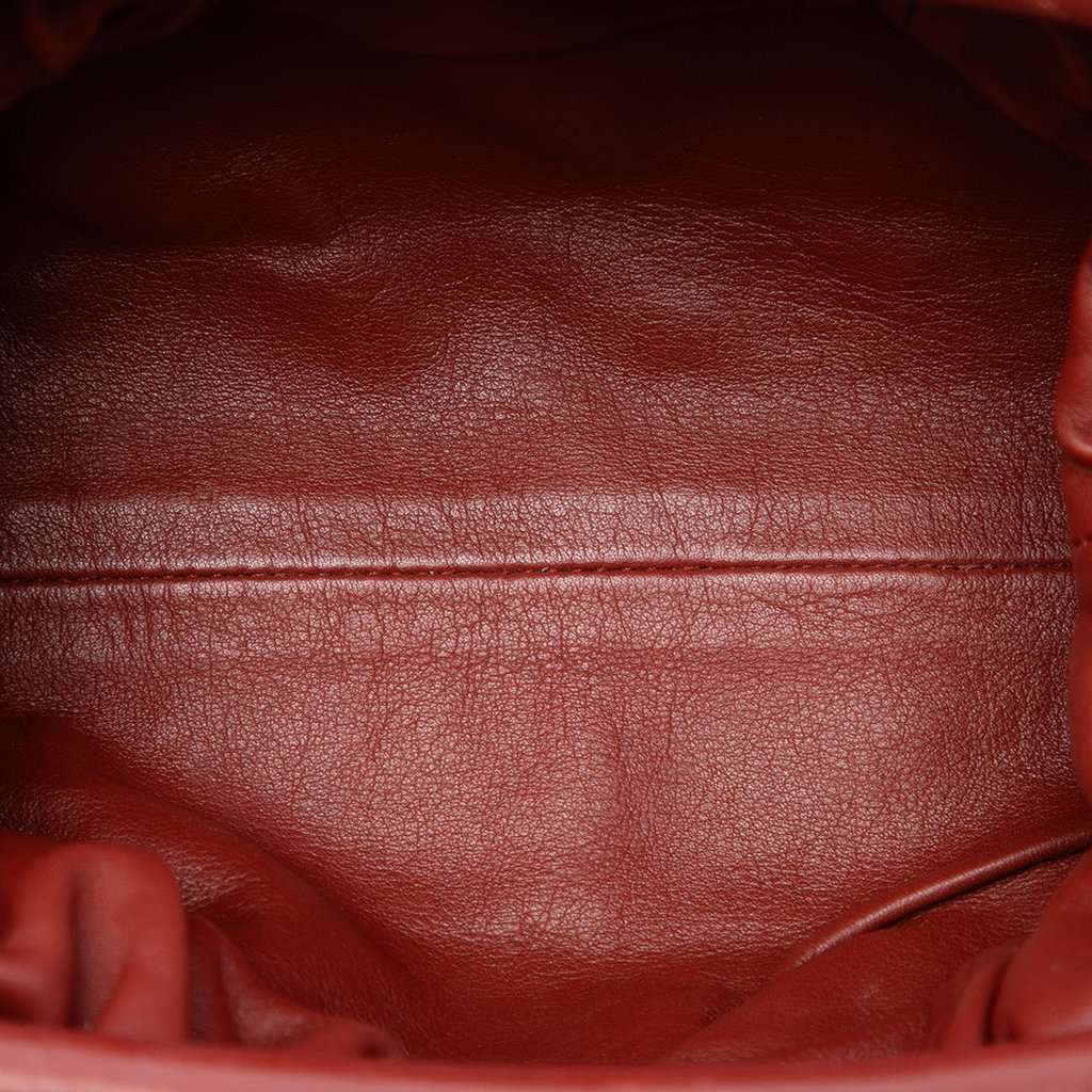 Bottega Veneta Lambskin The Mini Pouch Crossbody Red Leather Very good condition - Model View