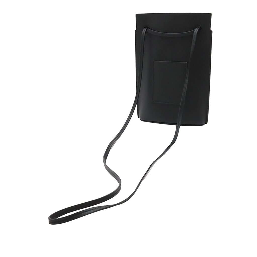 LOEWE Calfskin Dice Pocket Crossbody Black Leather Very good condition - Back View