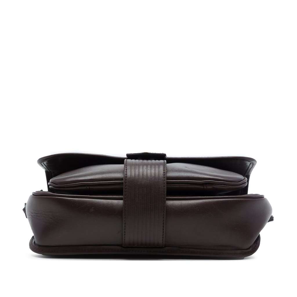 Saint Laurent Leather Crossbody Brown Leather Good - Inside View