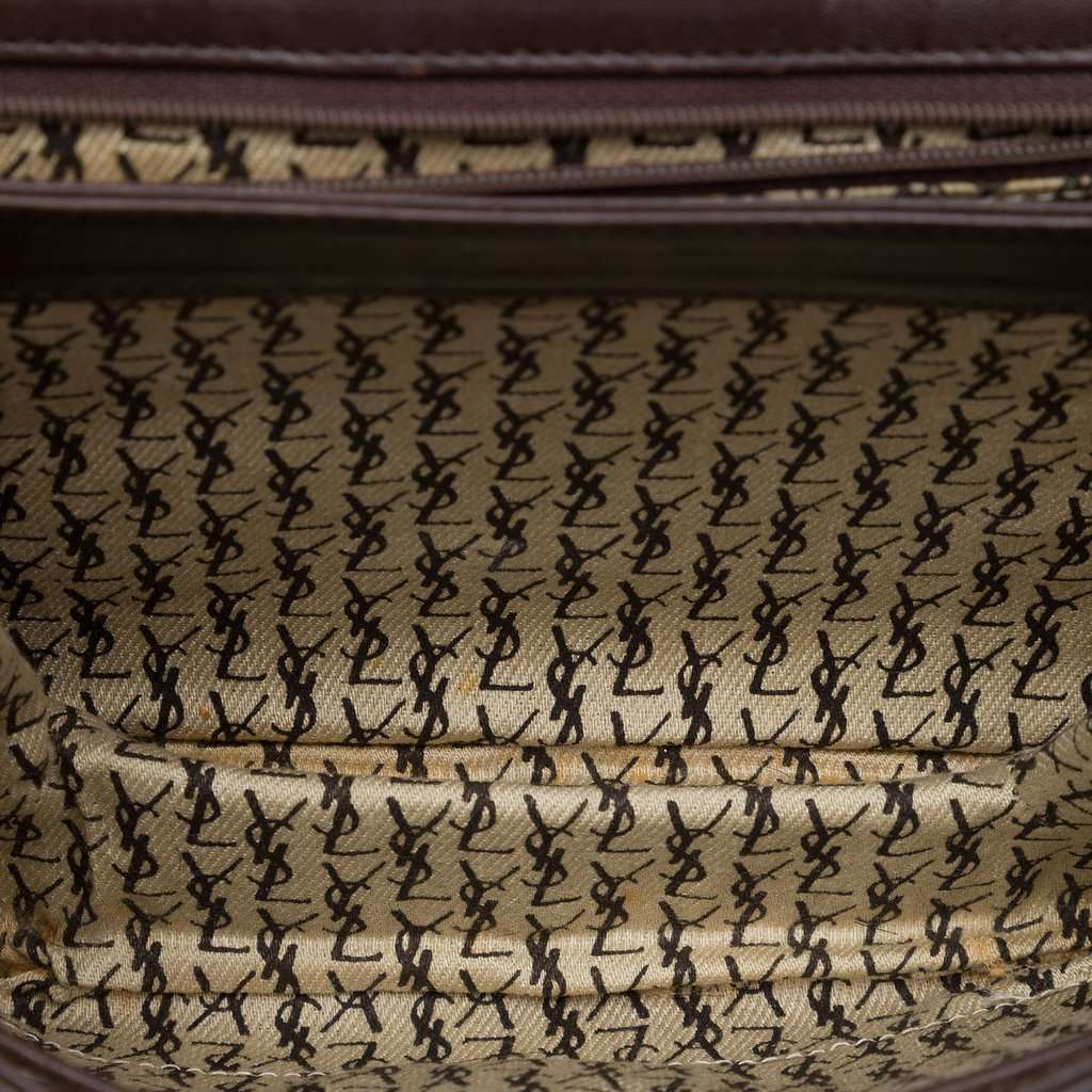 Saint Laurent Leather Crossbody Brown Leather Good - Model View