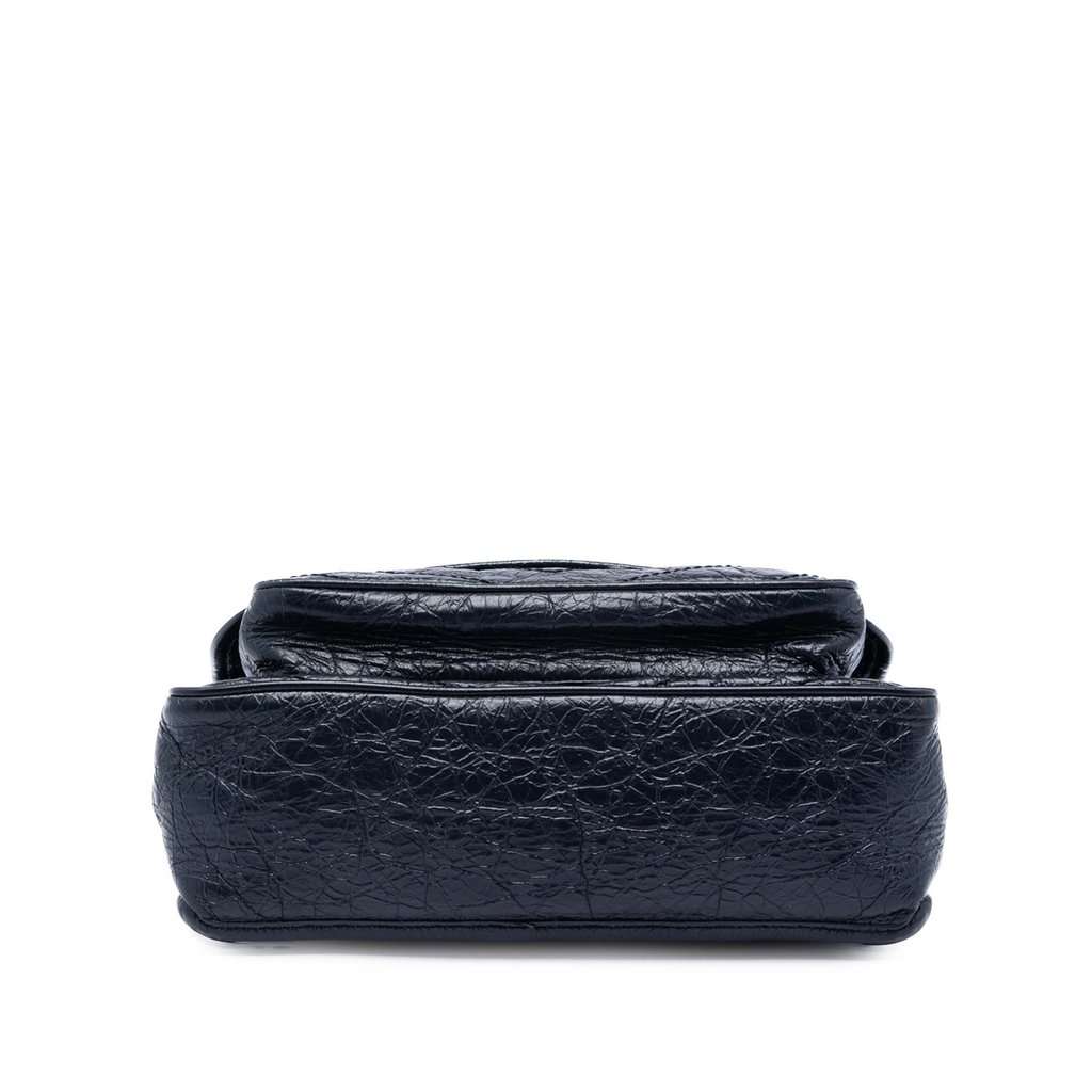 Saint Laurent Medium Crinkled Calfskin Niki Blue Leather Very good condition - Inside View