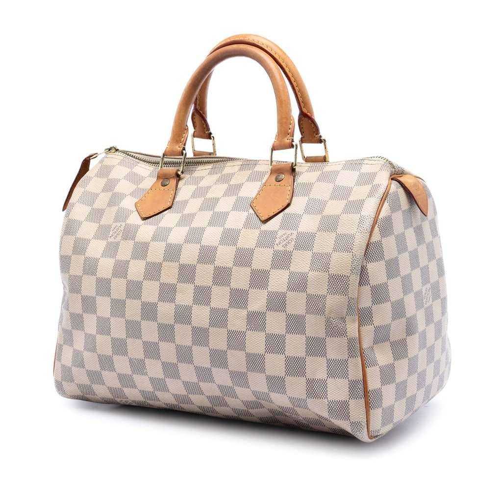 Louis Vuitton Damier Azur Speedy 30 White Very good condition - Back View