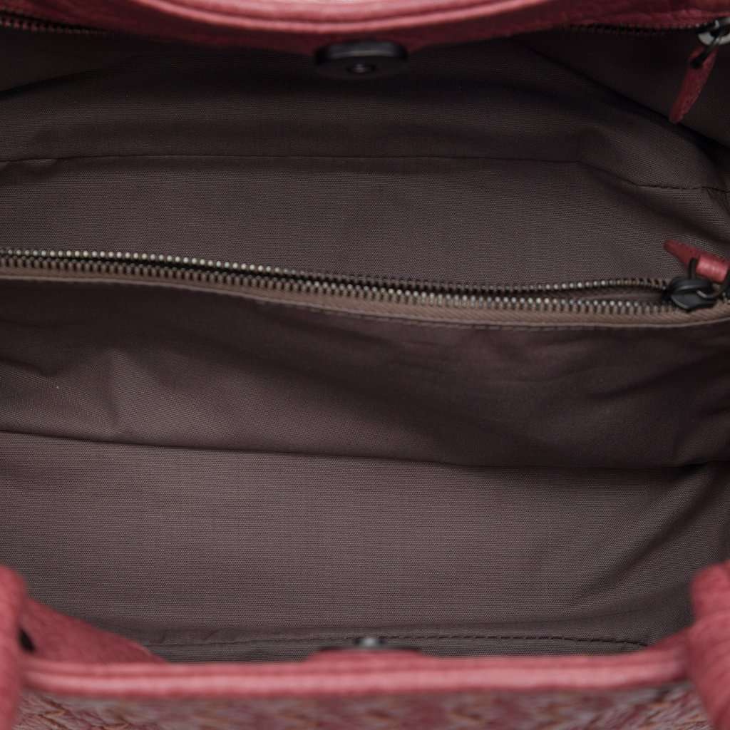 Bottega Veneta Small Nappa Intrecciato Tote Red Leather Very good condition - Model View