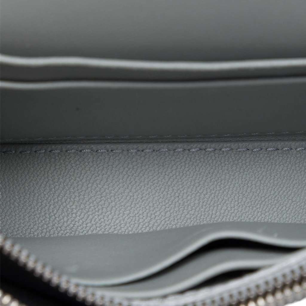 Balenciaga Glitter Fabric Hourglass Wallet On Chain Silver Very good - Box View