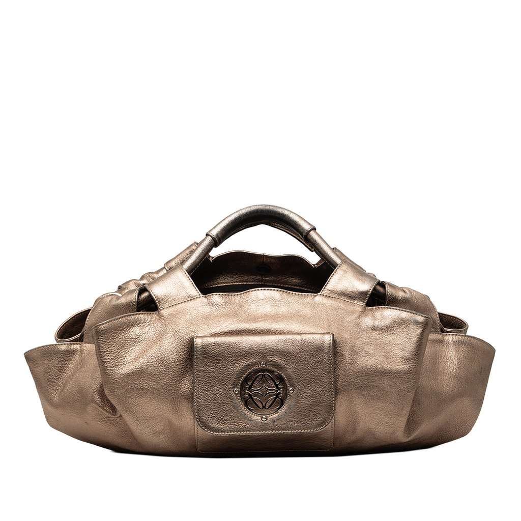 Loewe Metallic Nappa Anagram Aire Brown Leather Very good - Front View
