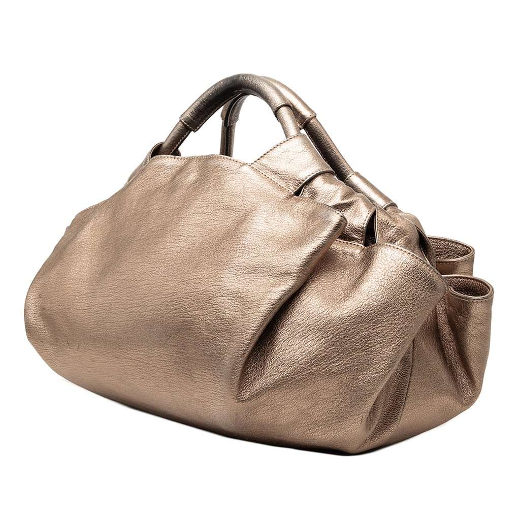 Loewe Metallic Nappa Anagram Aire Brown Leather Very good - Back View
