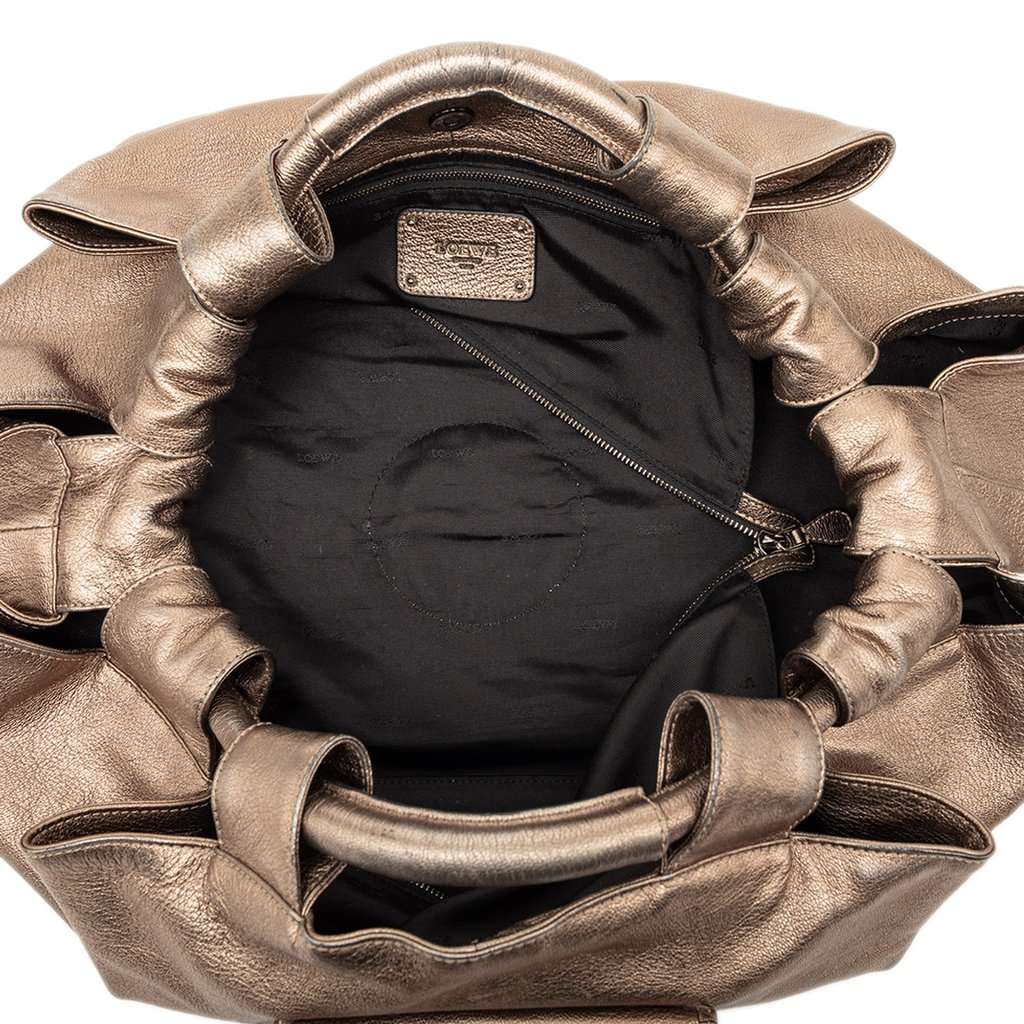 Loewe Metallic Nappa Anagram Aire Brown Leather Very good - Model View