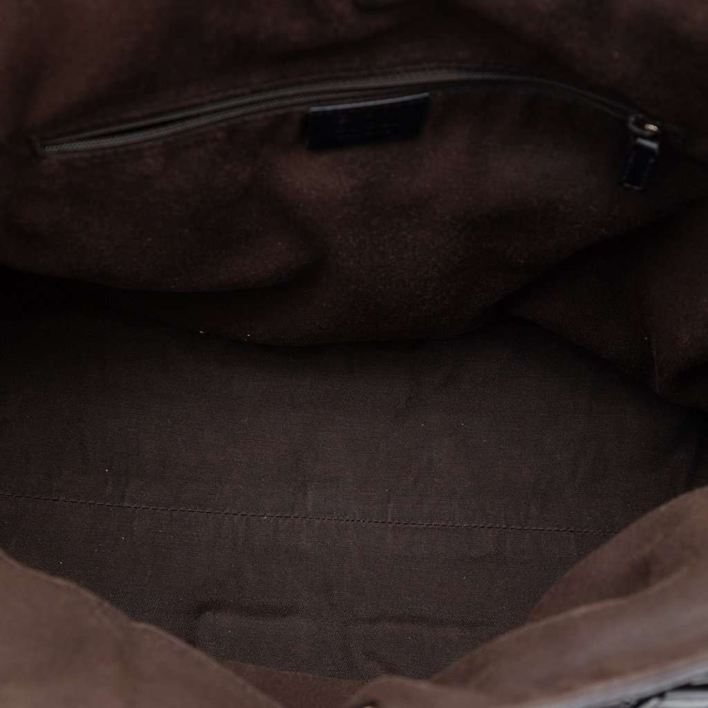 Gucci Embossed Leather Horsebit Full Moon Tote Brown Leather Very good condition - Model View