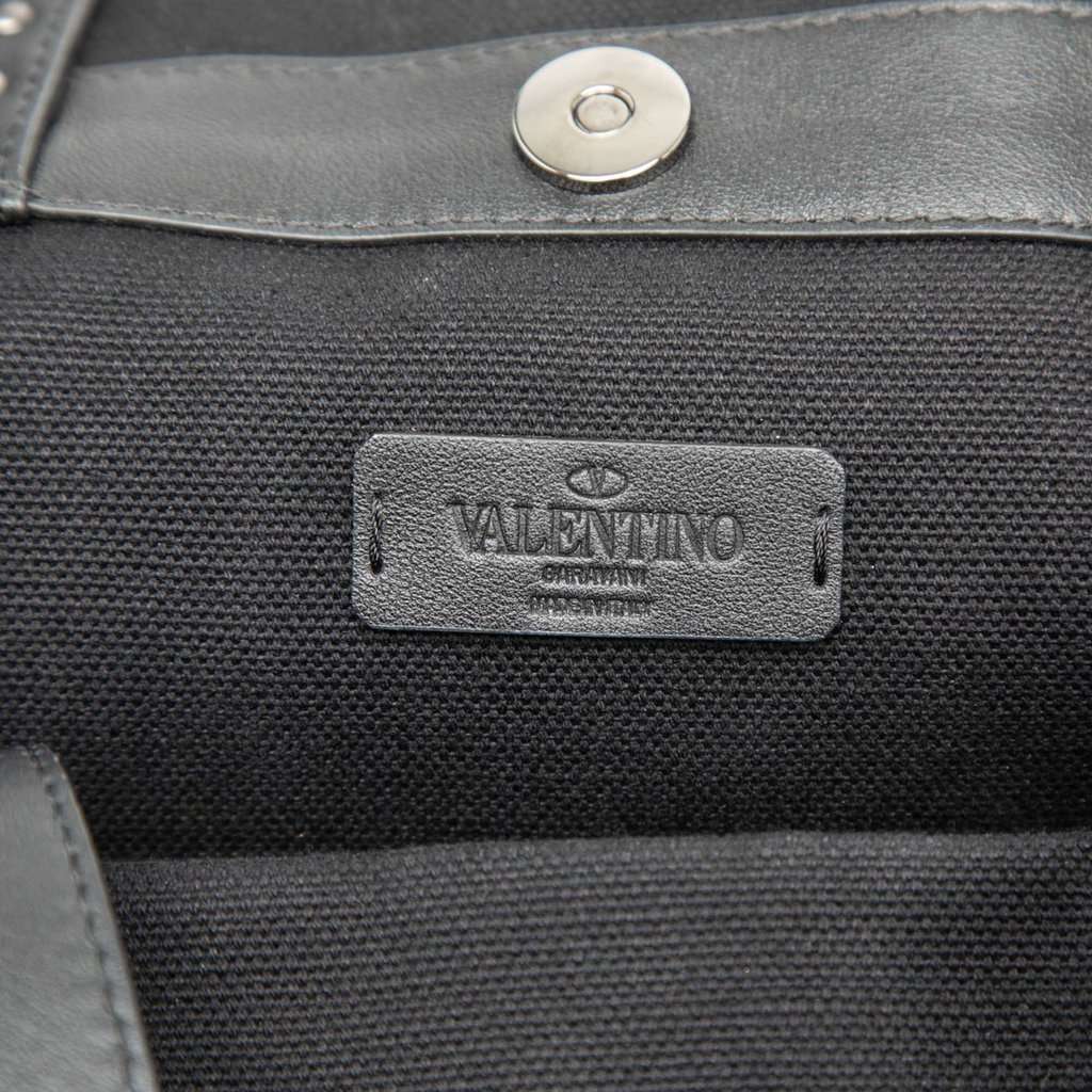 Valentino Large Canvas Rockstud VLTN Tote Black Very good - Box View