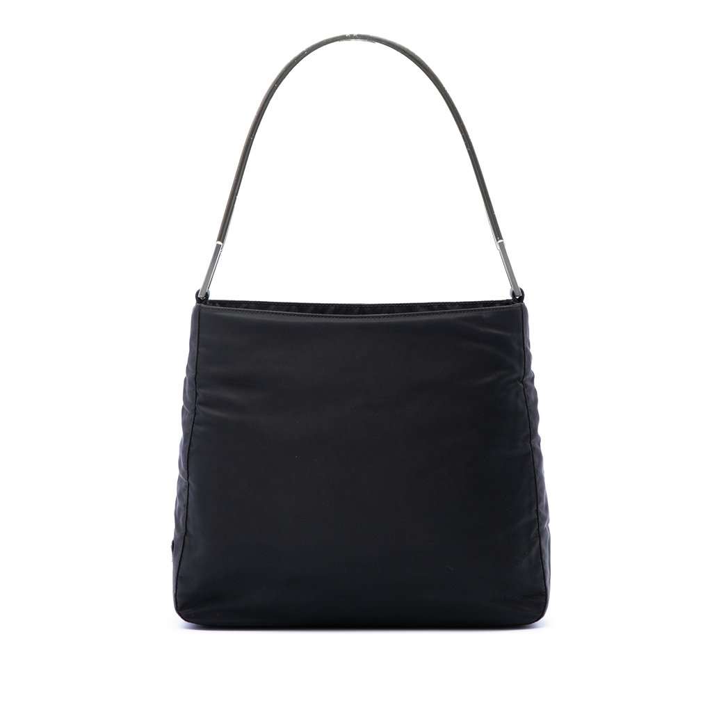Prada Tessuto Metal Handle Bag Black Very good condition - Front View