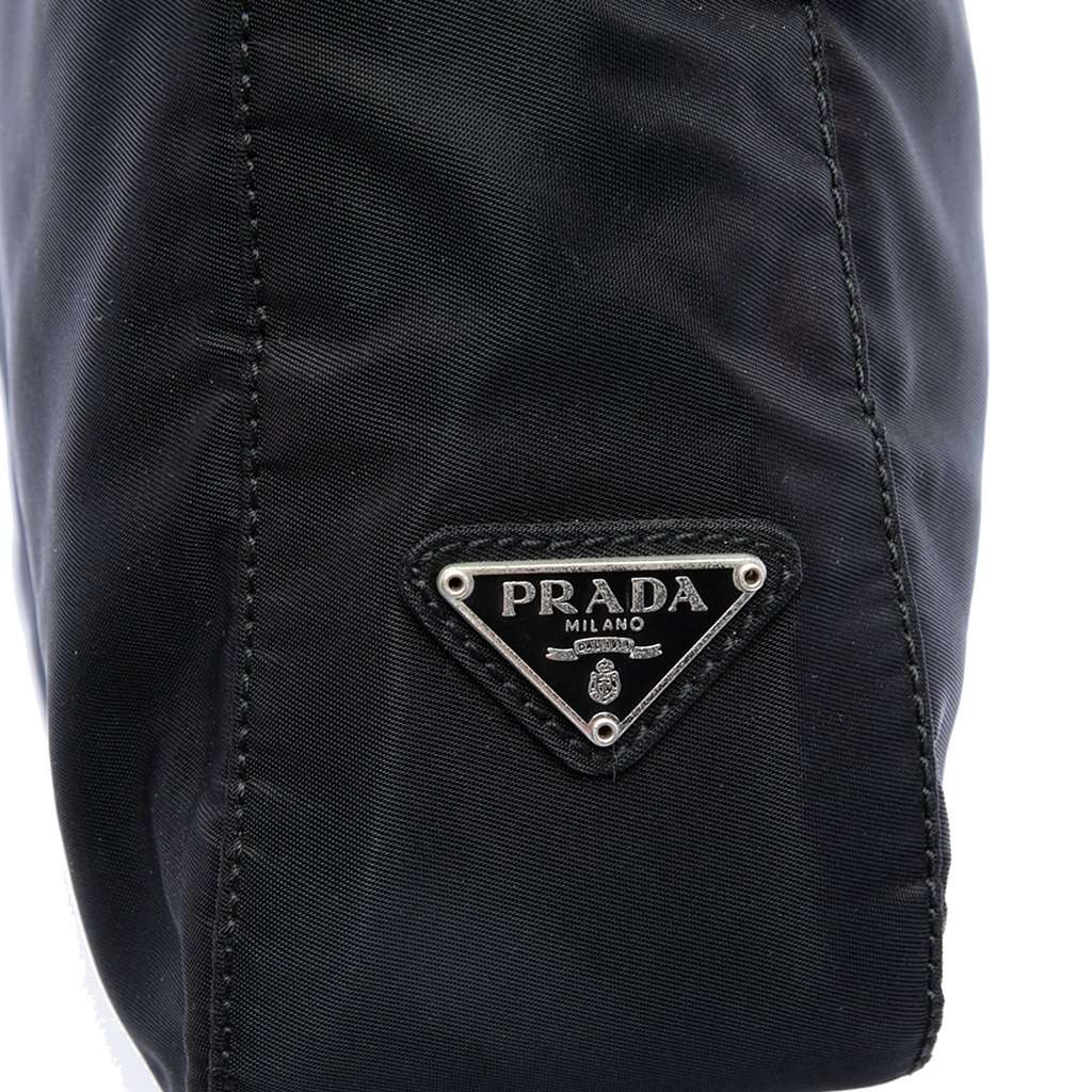 Prada Tessuto Metal Handle Bag Black Very good condition - Box View