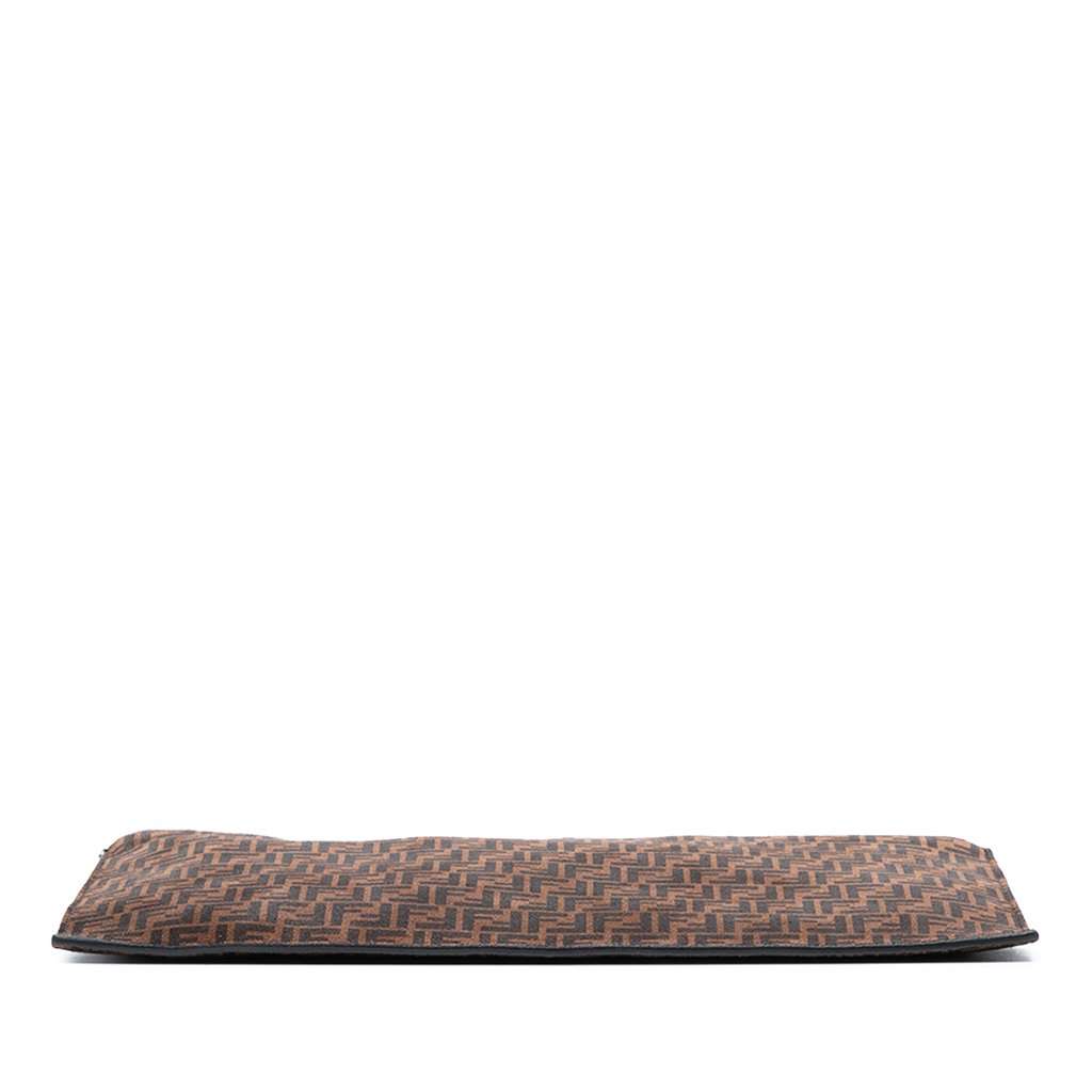 Fendi Zucchino Suede Clutch Brown Leather Very good condition - Inside View