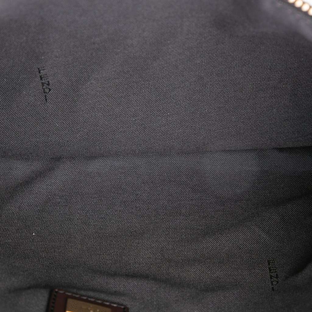 Fendi Zucchino Suede Clutch Brown Leather Very good condition - Model View