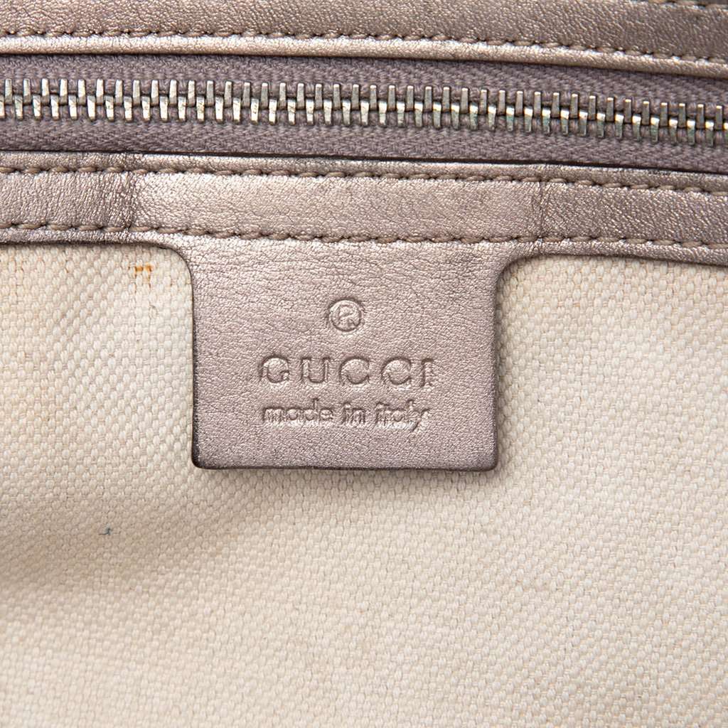 Gucci Metallic Guccissima Twins Tote Purple Leather Very good condition - Box View