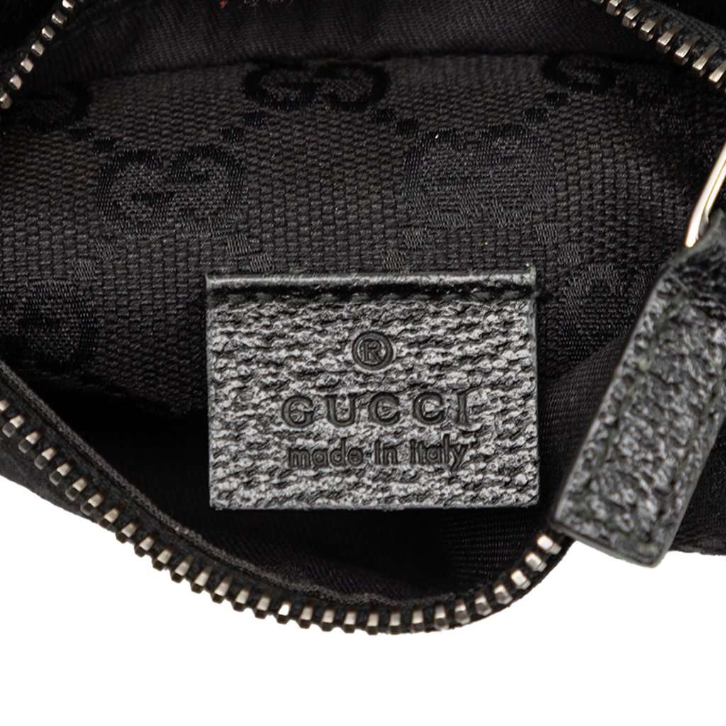 Gucci GG Canvas Web Double Pocket Belt Bag Black Very good condition - Box View