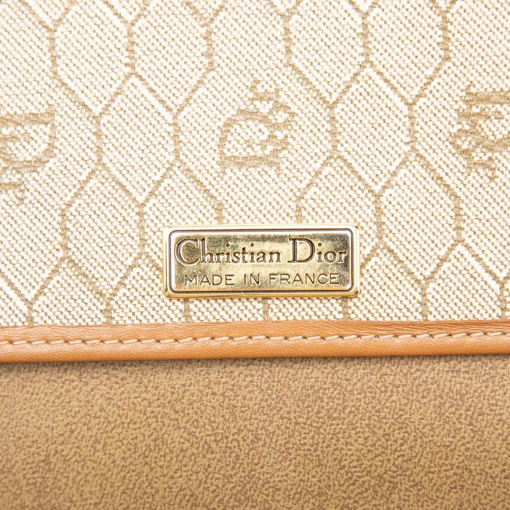 Dior Honeycomb Coated Canvas Crossbody Beige Very good - Box View