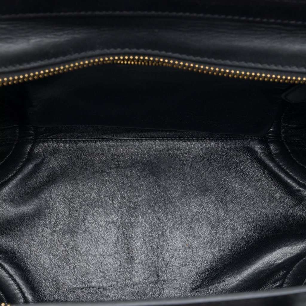Celine Mini Bicolor Leather Luggage Tote Beige Leather Very good - Box View