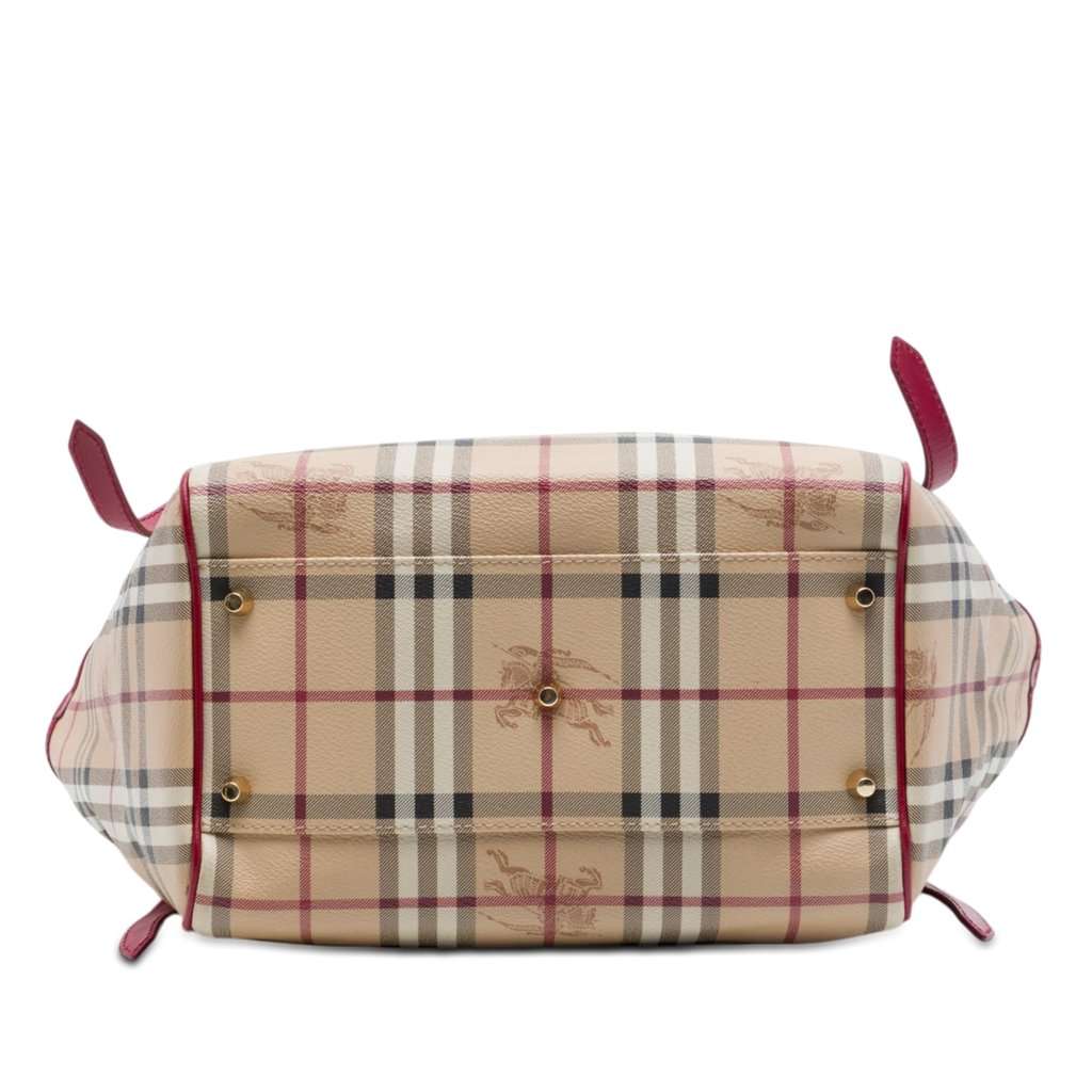 Burberry Small Haymarket Check Coated Canvas Canterbury Tote Beige Very good - Inside View