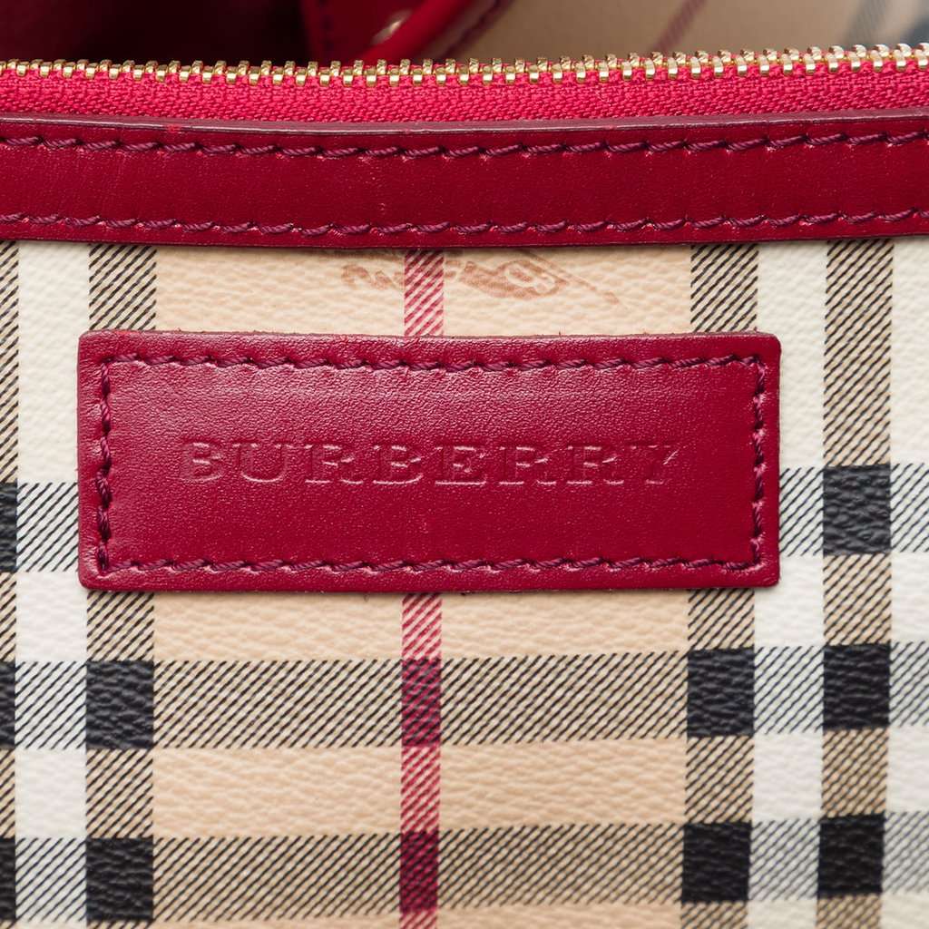 Burberry Small Haymarket Check Coated Canvas Canterbury Tote Beige Very good - Box View