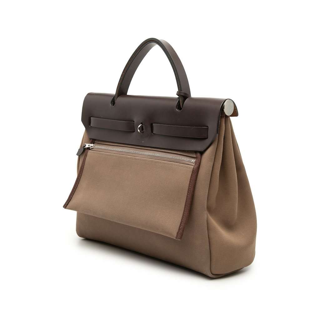 Hermès Toile Herbag Zip 31 Brown Very good condition - Back View