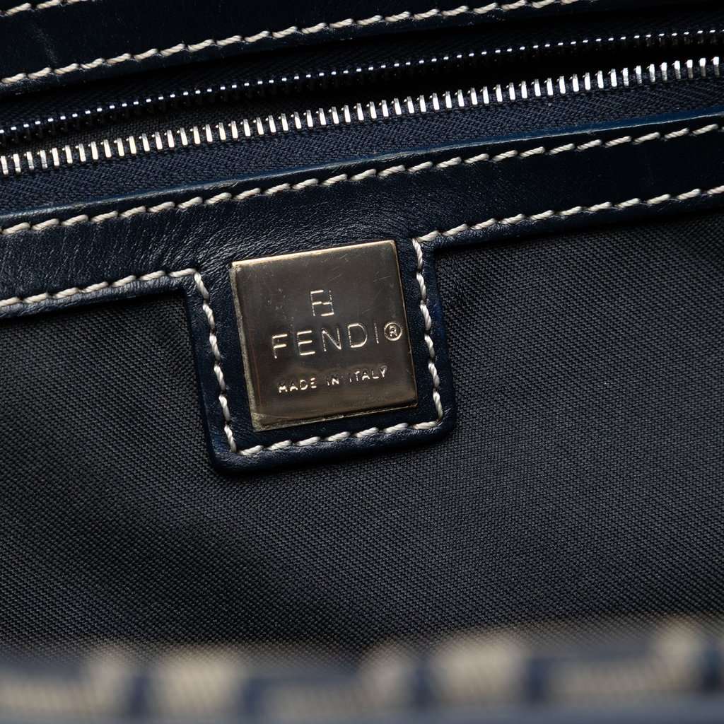 Fendi Zucchino Canvas Handbag Black Very good - Box View