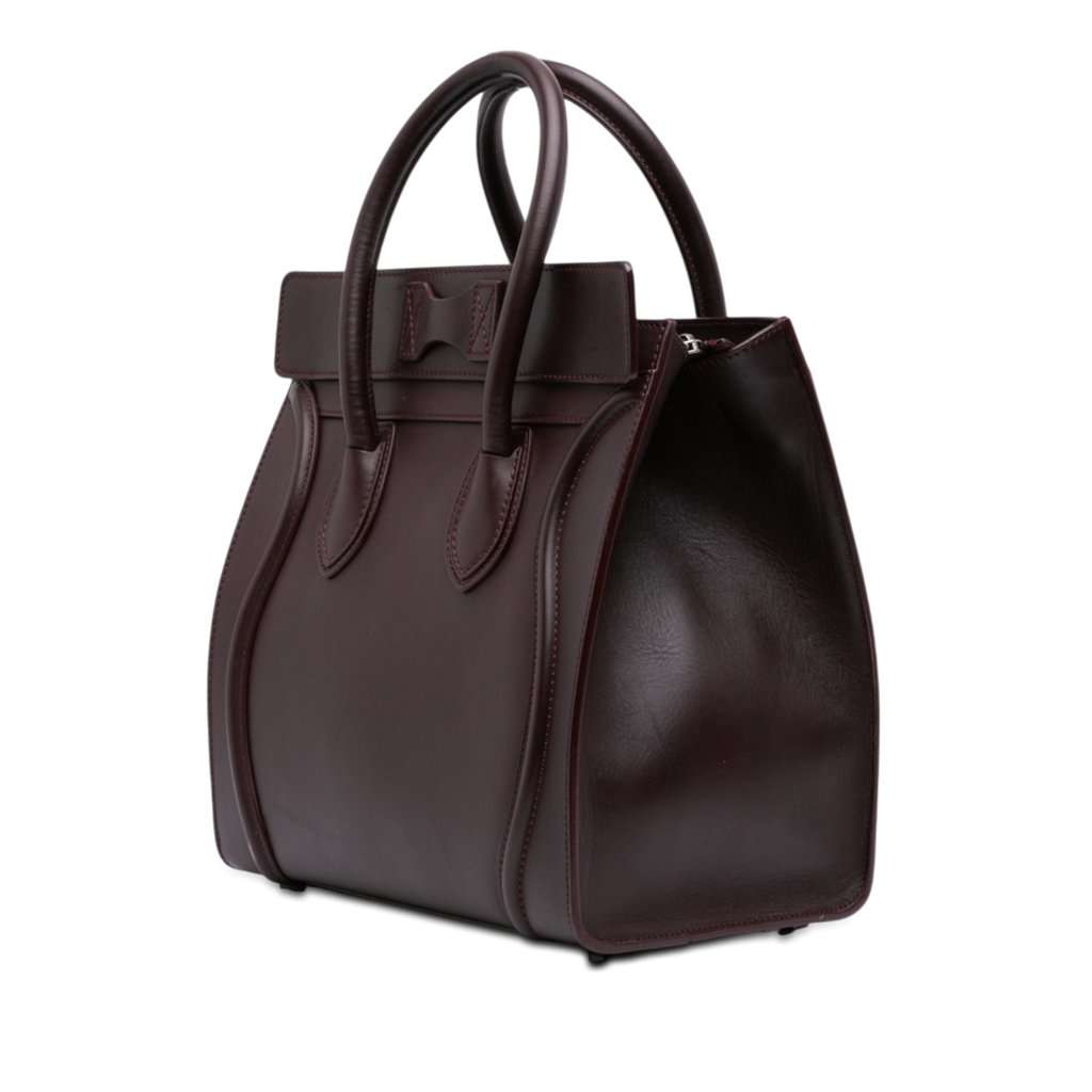 Celine Mini Smooth Calfskin Luggage Tote Red Leather Very good condition - Back View