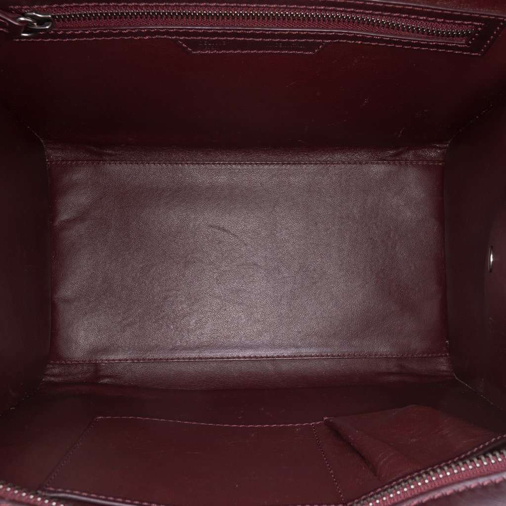 Celine Mini Smooth Calfskin Luggage Tote Red Leather Very good condition - Model View