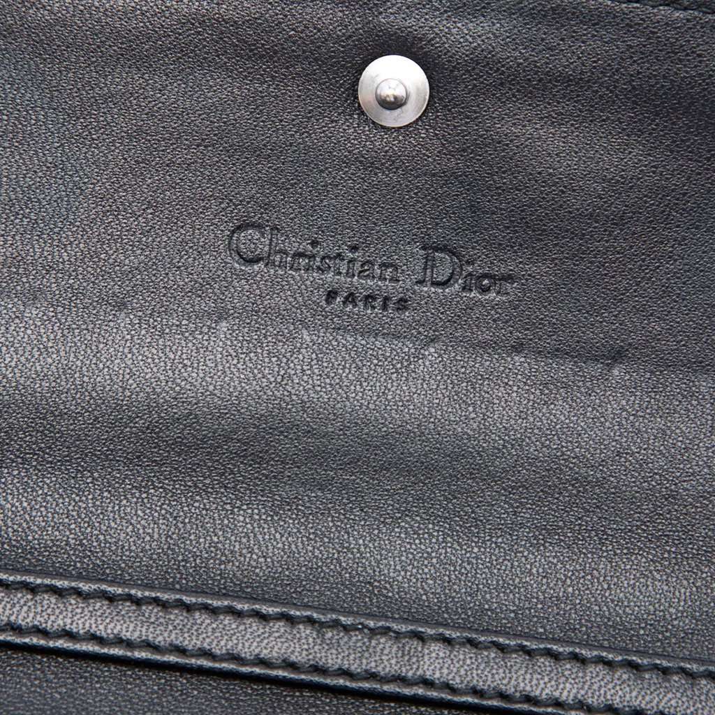 Dior Patent Cannage Lady Dior Wallet On Chain Black Leather Very good - Box View