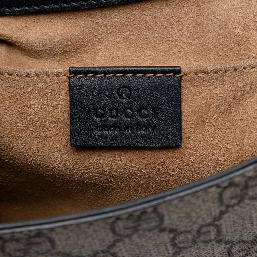 Gucci GG Supreme Web Padlock Crossbody Beige Very good condition - Box View