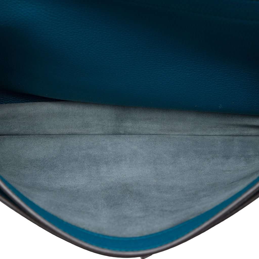 Hermès Togo Verso Sac a Depeches 38 Blue Leather Very good condition - Model View