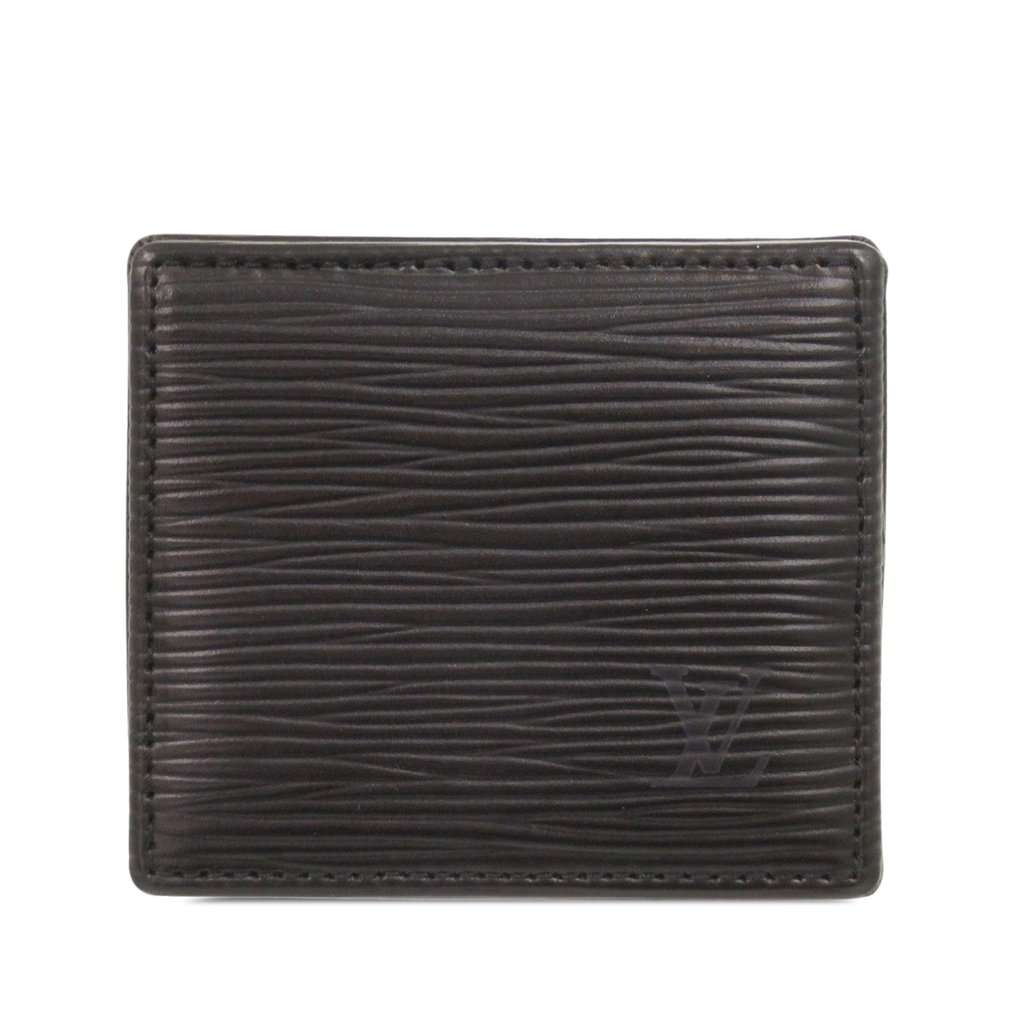 Louis Vuitton Epi Porte Monnaie Boite Coin Case Black Leather Very good - Front View