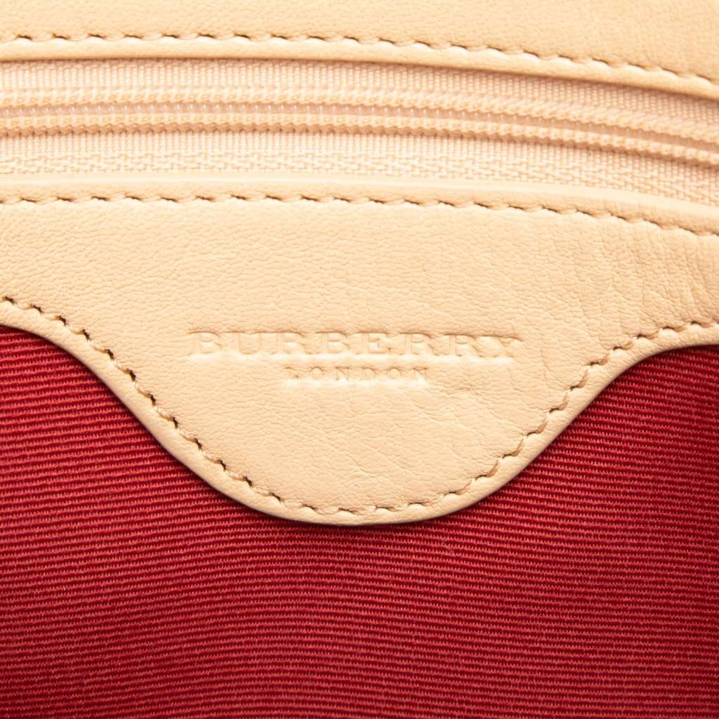 Burberry House Check Canvas Handbag Beige Very good condition - Box View