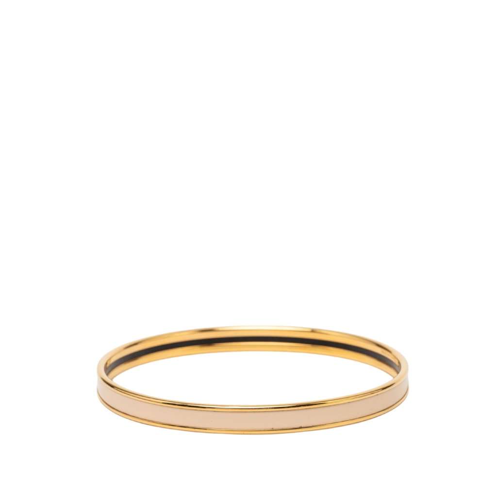 Hermès Extra Narrow Enamel Uni Bangle 65 Beige Very good - Inside View