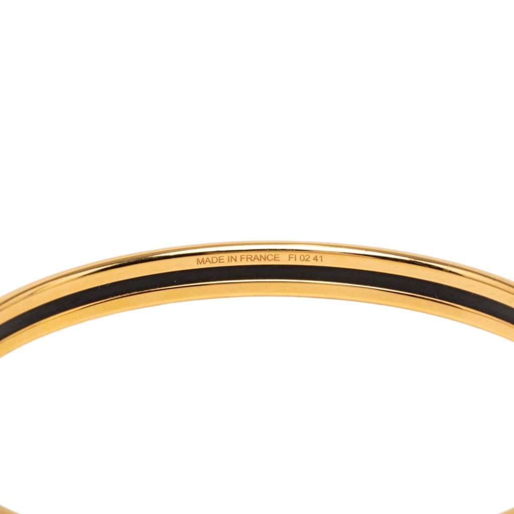 Hermès Extra Narrow Enamel Uni Bangle 65 Beige Very good - Box View