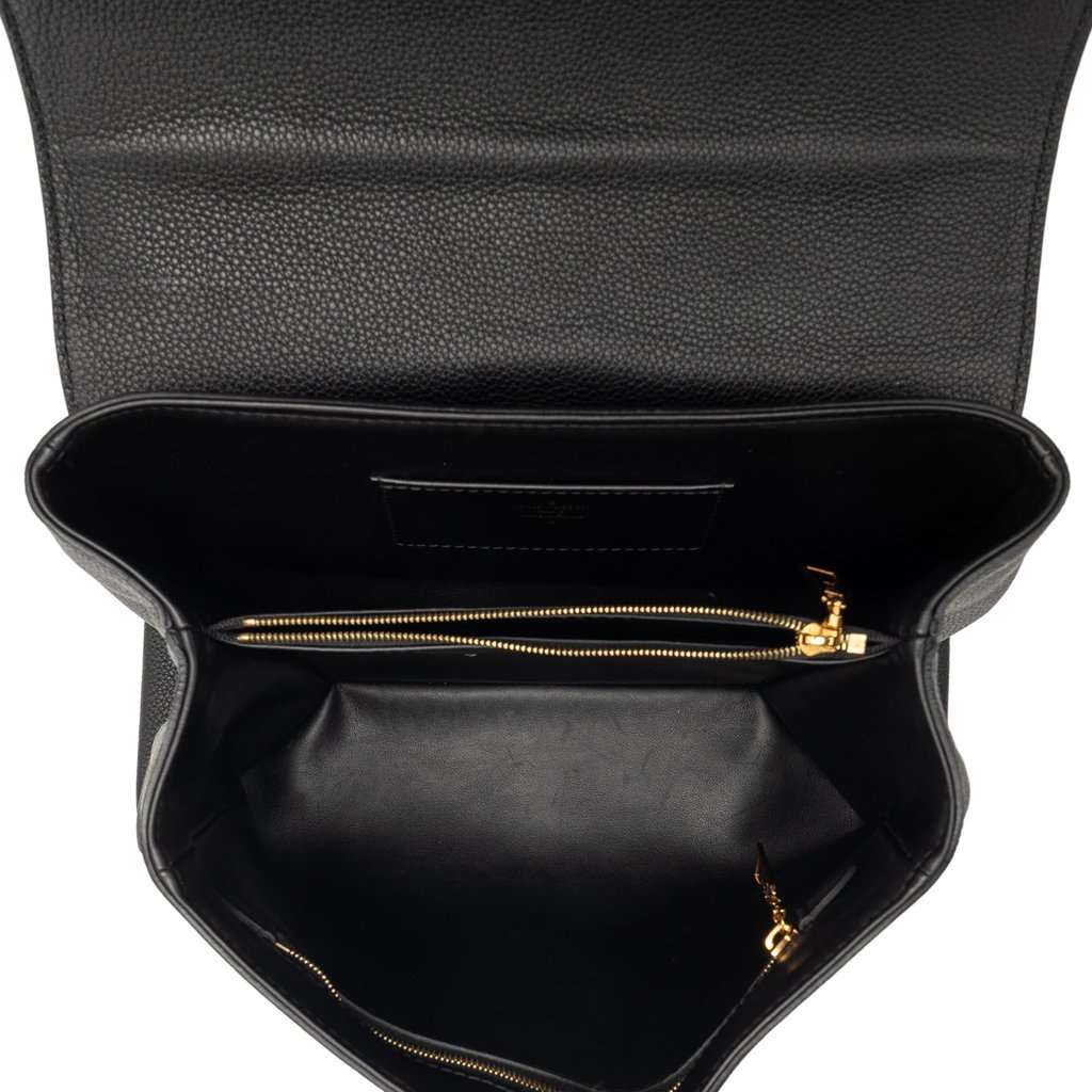Louis Vuitton Grained Smooth Calfskin Rose Des Vents MM Black Leather Very good condition - Model View